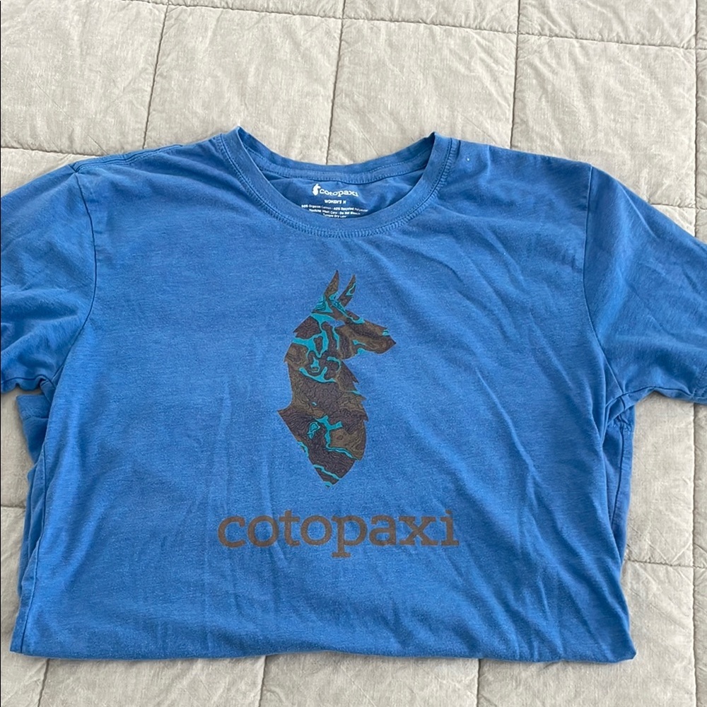 Cotopaxi Blue Tee with Graphic Design